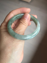 Load image into Gallery viewer, 50mm certified Type A 100% Natural icy watery light green red oval Jadeite Jade bangle BQ8-3804
