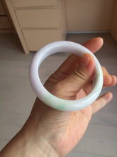 Load image into Gallery viewer, 56.9mm certified Type A 100% Natural sunny green/purple/white(白底青) Jadeite Jade bangle BF140-4079
