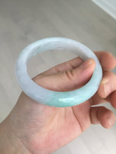 Load image into Gallery viewer, 56.5mm certified 100% natural type A white/light green white purple jadeite jade bangle AH100-0545
