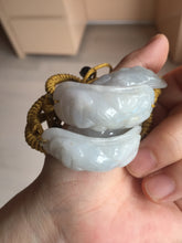 Load image into Gallery viewer, 100% natural jadeite jade carved PiXiu (貔貅) bracelet BN75
