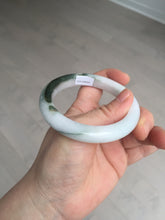 Load image into Gallery viewer, 56mm Certified Type A 100% Natural dark green/white//black Jadeite Jade bangle BK39-8357
