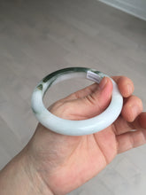 Load image into Gallery viewer, 56mm Certified Type A 100% Natural dark green/white//black Jadeite Jade bangle BK39-8357
