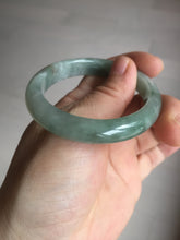 Load image into Gallery viewer, 50mm certified Type A 100% Natural icy watery light green red oval Jadeite Jade bangle BQ8-3804
