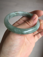 Load image into Gallery viewer, 50mm certified Type A 100% Natural icy watery light green red oval Jadeite Jade bangle BQ8-3804
