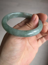 Load image into Gallery viewer, 50mm certified Type A 100% Natural icy watery light green red oval Jadeite Jade bangle BQ8-3804
