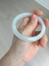 Load image into Gallery viewer, 55.4mm certified 100% natural type A icy watery white light green jadeite jade bangle AH101-0551
