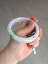 Load image into Gallery viewer, 58.5mm Certified type A 100% Natural sunny green/white/purple(春带彩) Jadeite bangle BS68-2531
