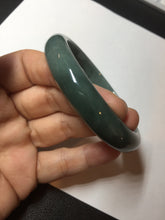 Load image into Gallery viewer, 57.8mm Certified Type A 100% Natural deep sea green/blue/gray/black Guatemala Jadeite bangle GL33-2-5738
