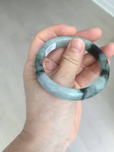 Load image into Gallery viewer, 53mm certified 100% natural Type A icy watery dark green brown jadeite jade bangle AH102-4492
