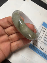 Load image into Gallery viewer, 54mm certified Type A 100% Natural light green white purple Jadeite Jade bangle Q131-3010
