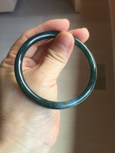Load image into Gallery viewer, 56.1mm Certified Type A 100% Natural dark green/blue/gray Guatemala slim round cut Jadeite bangle PA139-8844
