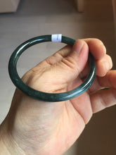 Load image into Gallery viewer, 56.1mm Certified Type A 100% Natural dark green/blue/gray Guatemala slim round cut Jadeite bangle PA139-8844
