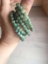 Load image into Gallery viewer, 6.3mm 100% natural type A dark green jadeite jade beads bracelet group For size 50-54 hands BL22
