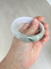 Load image into Gallery viewer, 54mm certified Type A 100% Natural light green white purple Jadeite Jade bangle Q131-3010
