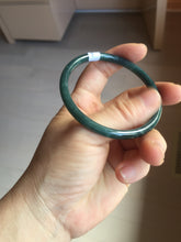 Load image into Gallery viewer, 56.5mm Certified Type A 100% Natural icy watery spring-water green/blue/gray Guatemala slim round cut Jadeite bangle PA138-8852

