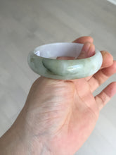 Load image into Gallery viewer, 54mm certified Type A 100% Natural light green white purple Jadeite Jade bangle Q131-3010
