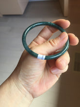 Load image into Gallery viewer, 56.5mm Certified Type A 100% Natural icy watery spring-water green/blue/gray Guatemala slim round cut Jadeite bangle PA138-8852
