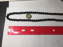 Load image into Gallery viewer, 7.5mm 100% natural type A black/dark green (Mocui, 墨翠)  jadeite jade bead necklace BN78
