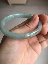 Load image into Gallery viewer, 50.5mm certified Type A 100% Natural icy watery light green red oval Jadeite Jade bangle BQ6-3800
