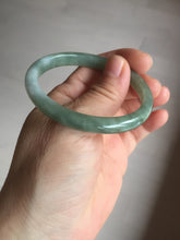 Load image into Gallery viewer, 51mm certified Type A 100% Natural icy watery bean green oval Jadeite Jade bangle BQ5-3805
