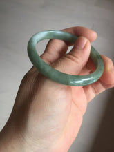 Load image into Gallery viewer, 51mm certified Type A 100% Natural icy watery bean green oval Jadeite Jade bangle BQ5-3805
