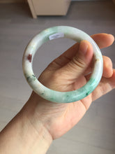 Load image into Gallery viewer, 59.5mm certified Type A 100% Natural light green sunny green red light purple Jadeite Jade bangle BF143-5283
