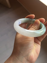 Load image into Gallery viewer, 卖了  55.3mm certified Type A 100% Natural icy watery dark green/purple/clear Jadeite Jade bangle BF144-9538
