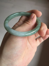 Load image into Gallery viewer, 51mm certified Type A 100% Natural icy watery bean green oval Jadeite Jade bangle BQ5-3805
