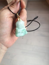 Load image into Gallery viewer, 卖了 100% Natural white sunny green jadeite Jade baby buddha (宝宝佛) pendant group BL19
