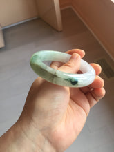 Load image into Gallery viewer, 卖了  55.3mm certified Type A 100% Natural icy watery dark green/purple/clear Jadeite Jade bangle BF144-9538
