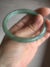 Load image into Gallery viewer, 51mm certified Type A 100% Natural icy watery bean green oval Jadeite Jade bangle BQ5-3805
