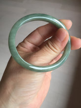 Load image into Gallery viewer, 51mm certified Type A 100% Natural icy watery bean green oval Jadeite Jade bangle BQ5-3805
