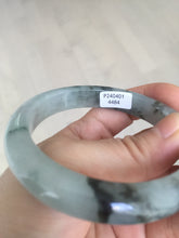 Load image into Gallery viewer, 56.9mm 100% natural Type A dark green Chinese painting (水墨) jadeite jade bangle AH94-4484
