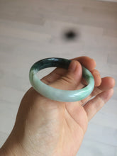 Load image into Gallery viewer, 46.7mm Certified Type A 100% Natural sunny green/dark green/purple Jadeite Jade bangle AX6-0100
