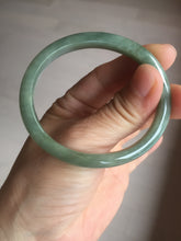 Load image into Gallery viewer, 51mm certified Type A 100% Natural icy watery bean green oval Jadeite Jade bangle BQ5-3805
