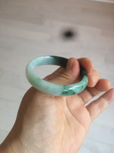 Load image into Gallery viewer, 46.7mm Certified Type A 100% Natural sunny green/dark green/purple Jadeite Jade bangle AX6-0100
