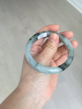 Load image into Gallery viewer, 56.9mm 100% natural Type A dark green Chinese painting (水墨) jadeite jade bangle AH94-4484
