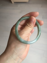 Load image into Gallery viewer, 51mm certified Type A 100% Natural icy watery bean green oval Jadeite Jade bangle BQ5-3805
