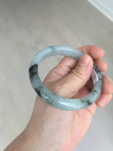 Load image into Gallery viewer, 56.9mm 100% natural Type A dark green Chinese painting (水墨) jadeite jade bangle AH94-4484
