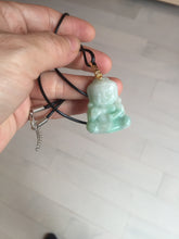 Load image into Gallery viewer, 卖了 100% Natural white sunny green jadeite Jade baby buddha (宝宝佛) pendant group BL19
