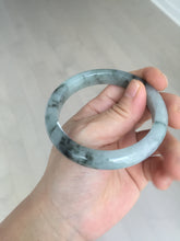 Load image into Gallery viewer, 56.9mm 100% natural Type A dark green Chinese painting (水墨) jadeite jade bangle AH94-4484
