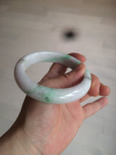 Load image into Gallery viewer, 61.8 mm certified type A 100% Natural sunny green/purple/white Jadeite Jade bangle AX103-5428
