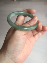 Load image into Gallery viewer, 51mm certified Type A 100% Natural icy watery bean green oval Jadeite Jade bangle BQ5-3805
