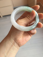 Load image into Gallery viewer, 卖了  55.3mm certified Type A 100% Natural icy watery dark green/purple/clear Jadeite Jade bangle BF144-9538
