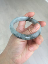 Load image into Gallery viewer, 56.9mm 100% natural Type A dark green Chinese painting (水墨) jadeite jade bangle AH94-4484
