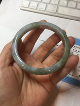 Load image into Gallery viewer, 58.8mm certified 100% natural type A light green purple jadeite jade bangle PB201-3350
