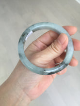 Load image into Gallery viewer, 56.9mm 100% natural Type A dark green Chinese painting (水墨) jadeite jade bangle AH94-4484
