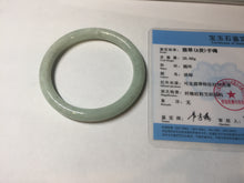 Load image into Gallery viewer, 56mm Certified Type A 100% Natural light green round cut Jadeite Jade bangle F137-8174
