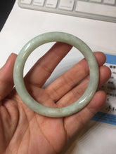 Load image into Gallery viewer, 56mm Certified Type A 100% Natural light green round cut Jadeite Jade bangle F137-8174
