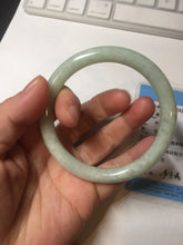 Load image into Gallery viewer, 56mm Certified Type A 100% Natural light green round cut Jadeite Jade bangle F137-8174
